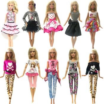 NK 10 Pcs/Set Doll Dress Handmade Clothes Fashion Outfit Short Dress Party Dress For Barbie Doll Accessories DIY Baby Toys DZ
NK 10 Pcs/Set Doll Dress Handmade Clothes Fashion Outfit Short Dress Party Dress For Barbie Doll Accessories DIY Baby Toys DZ