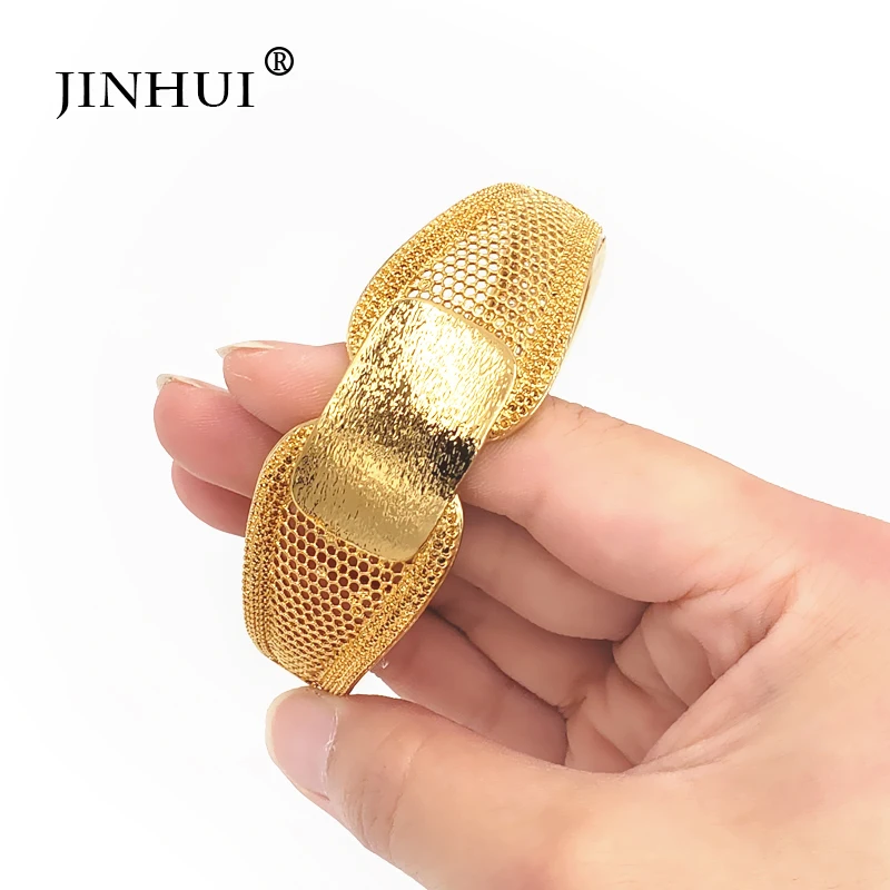Jin Hui New Fashion Gold Color Wedding Bangles for Women Bride Bracelets Ethiopian/france/African/Dubai Jewelry gifts
Jin Hui New Fashion Gold Color Wedding Bangles for Women Bride Bracelets Ethiopian/france/African/Dubai Jewelry gifts