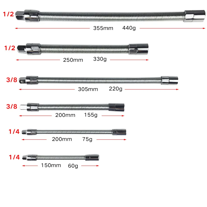 Universal Metal Flexible Shaft Batch head connecting rod Multi-angle Multi-function Charging Drill Soft Shaft 1/4 3/8 1/2
Universal Metal Flexible Shaft Batch head connecting rod Multi-angle Multi-function Charging Drill Soft Shaft 1/4 3/8 1/2