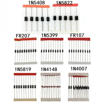 8 Value 100 pcs Fast Switching Schottky Diode kit set 1N4148 1N4007 1N5819 1N5399 1N5408 1N5822 FR107 FR207 Diode Assorted Kit
8 Value 100 pcs Fast Switching Schottky Diode kit set 1N4148 1N4007 1N5819 1N5399 1N5408 1N5822 FR107 FR207 Diode Assorted Kit
