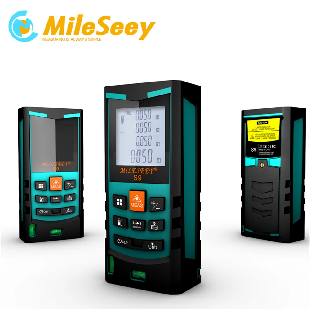 

Mileseey S9 60M Laser Distance Meter Laser rangefinder Measuring Tool Blue with Dual Bubble
