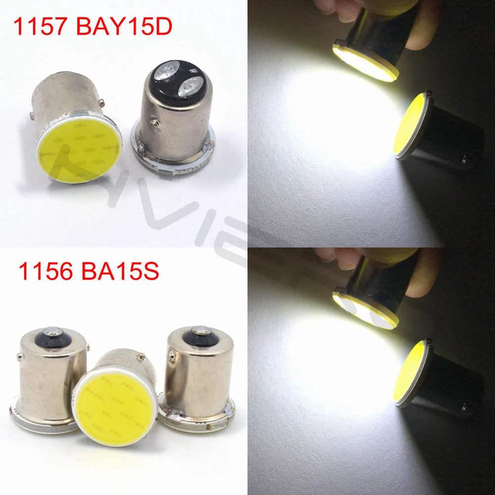 Hviero White cob p21w 12 smd 1156 BA15S 1157 BAY15D DC 12v bulbs RV Trailer Truck car styling Light parking Auto led Car backup lamp