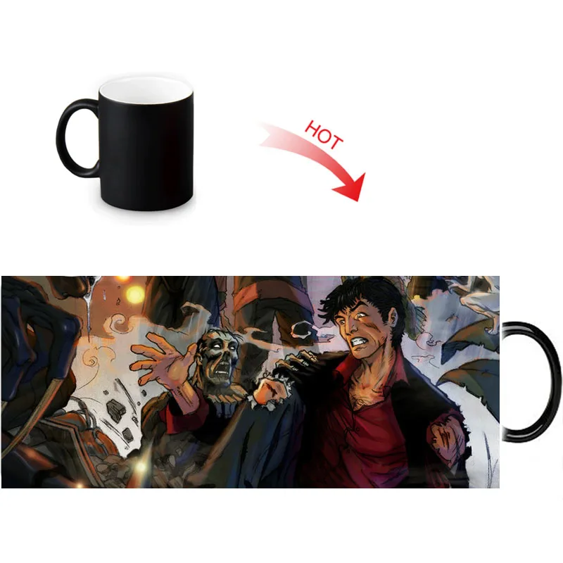 Dylan Dog cold hot sensitive morphing mug heat changing color ceramic tea cup magical transforming cofee mugs 12oz
Dylan Dog cold hot sensitive morphing mug heat changing color ceramic tea cup magical transforming cofee mugs 12oz