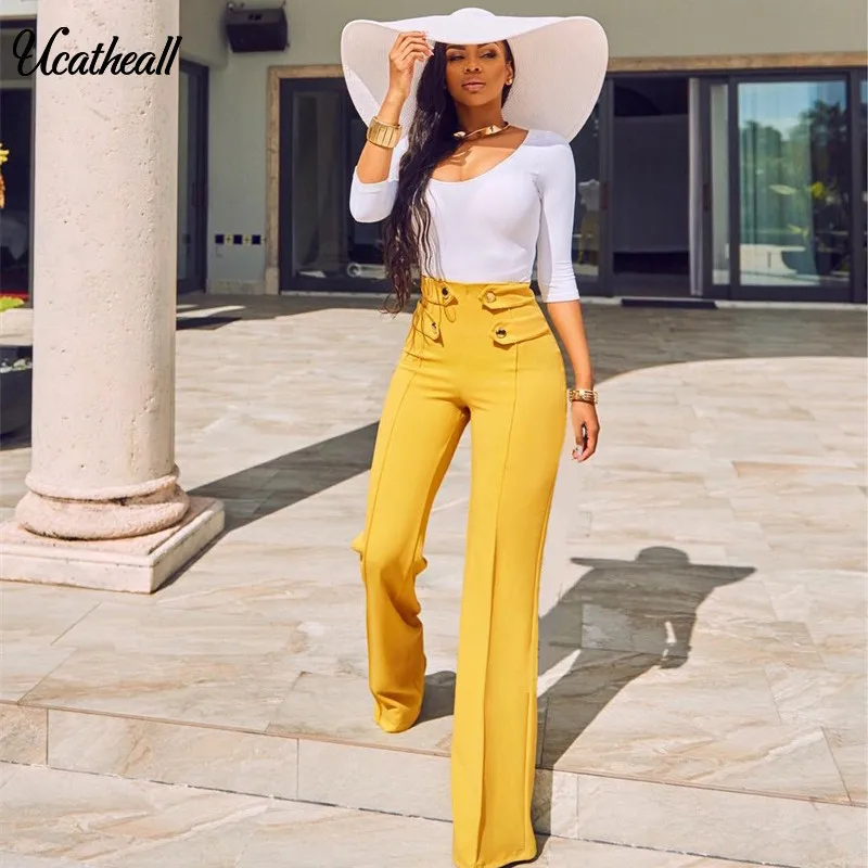 Ucatheall New Summer Work Office Lady Wide Leg Pants High Waist Straight Thin Pants Casual Loose Summer Trousers Female OL Wear
Ucatheall New Summer Work Office Lady Wide Leg Pants High Waist Straight Thin Pants Casual Loose Summer Trousers Female OL Wear