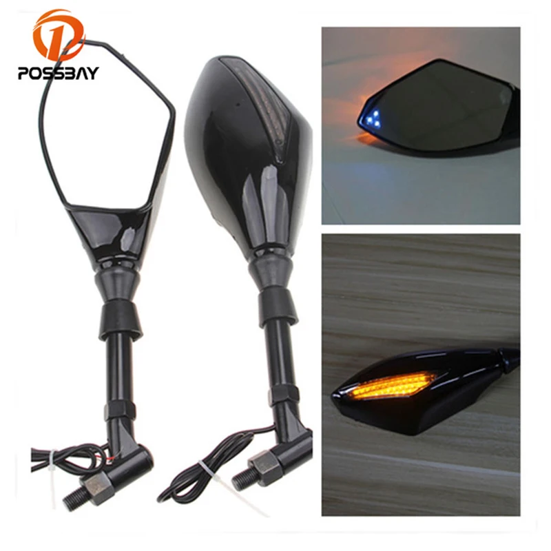 POSSBAY Motorcycle Mirror LED Turn Signal Light Blinker Indicator Side Rear View Mirror for Harley Cafe Racer Motor Accessories
POSSBAY Motorcycle Mirror LED Turn Signal Light Blinker Indicator Side Rear View Mirror for Harley Cafe Racer Motor Accessories