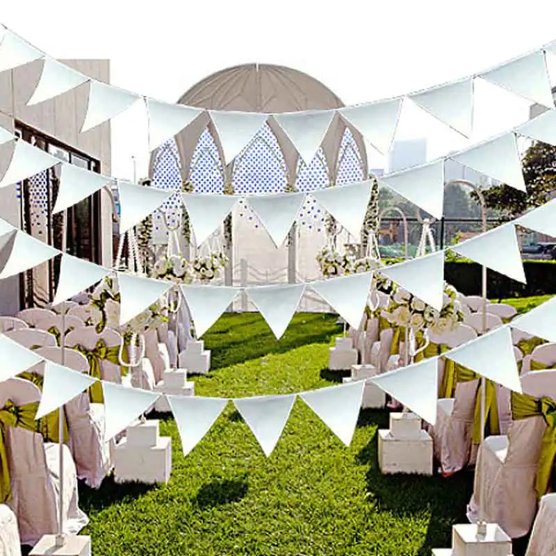 8M 18Flags White Pennant Non Wovens Fabric Bunting Flags Wedding Party Decoration Banner Home Bridal Shower Bunting Garland
8M 18Flags White Pennant Non Wovens Fabric Bunting Flags Wedding Party Decoration Banner Home Bridal Shower Bunting Garland