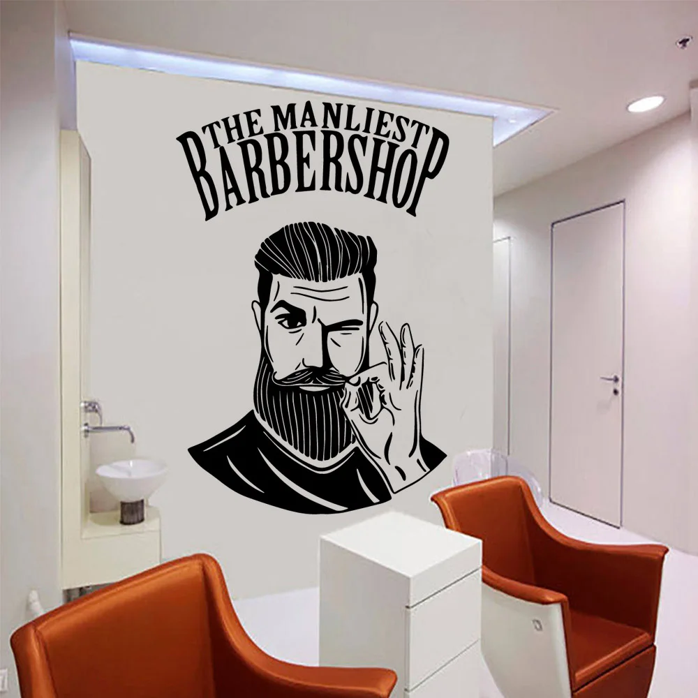 Hot Sale the man liested barber shop Sticker Vinyl Wallpaper For Haircut Decals Pvc Mural Barber Wall Stickers
Hot Sale the man liested barber shop Sticker Vinyl Wallpaper For Haircut Decals Pvc Mural Barber Wall Stickers