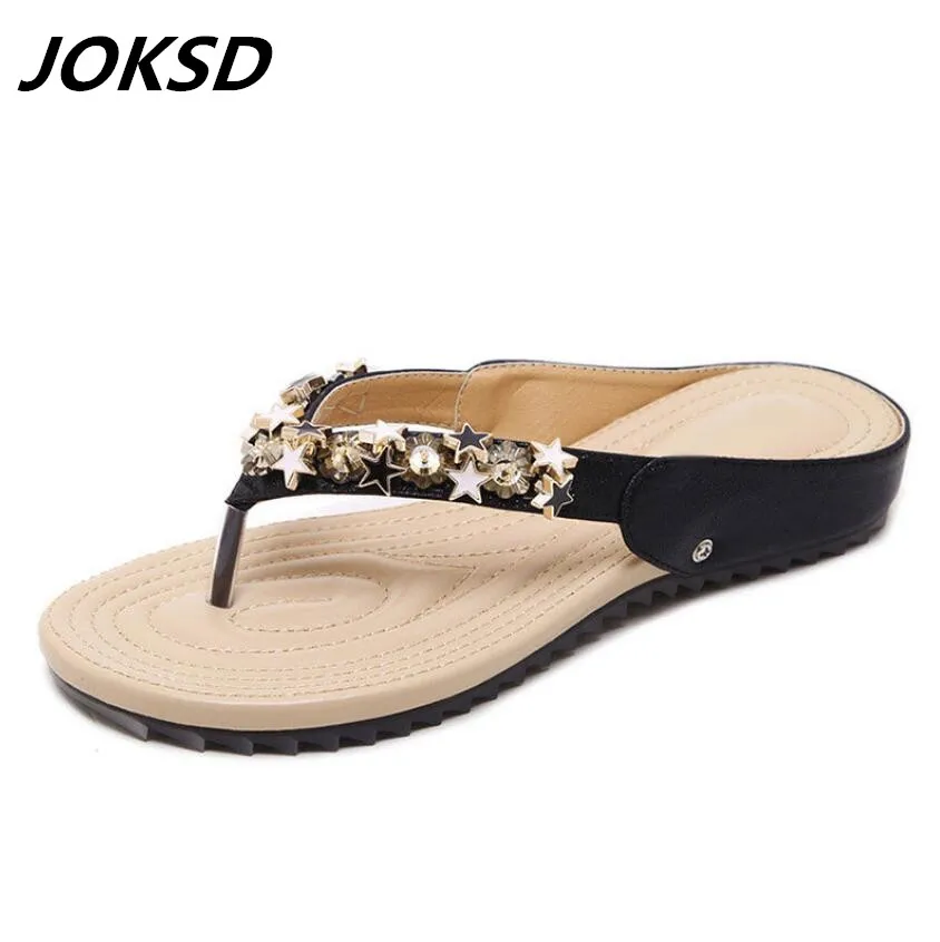 JOKSD Slipper female summer 2018 sweet fashion beaded toe boho sandals flat leisure flip flop Women Slippers Size 35-42 L14
JOKSD Slipper female summer 2018 sweet fashion beaded toe boho sandals flat leisure flip flop Women Slippers Size 35-42 L14