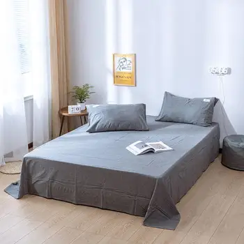 Solid Color Washed Cotton Bed Sheet Queen King Full Size Flat Sheet Pillowcase Bedspread Bed Cover Set Bedspreien 245*250CM
Solid Color Washed Cotton Bed Sheet Queen King Full Size Flat Sheet Pillowcase Bedspread Bed Cover Set Bedspreien 245*250CM