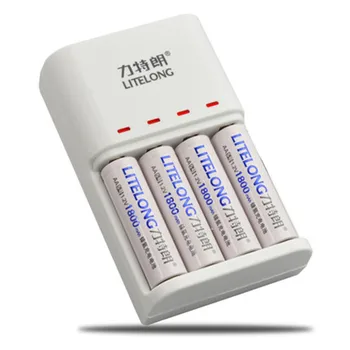4PCS High quality 1800mAh 1.2v AA Ni-MH rechargeable battery +1PCS 4-slot universal AA AAA battery speed smart charger
4PCS High quality 1800mAh 1.2v AA Ni-MH rechargeable battery +1PCS 4-slot universal AA AAA battery speed smart charger