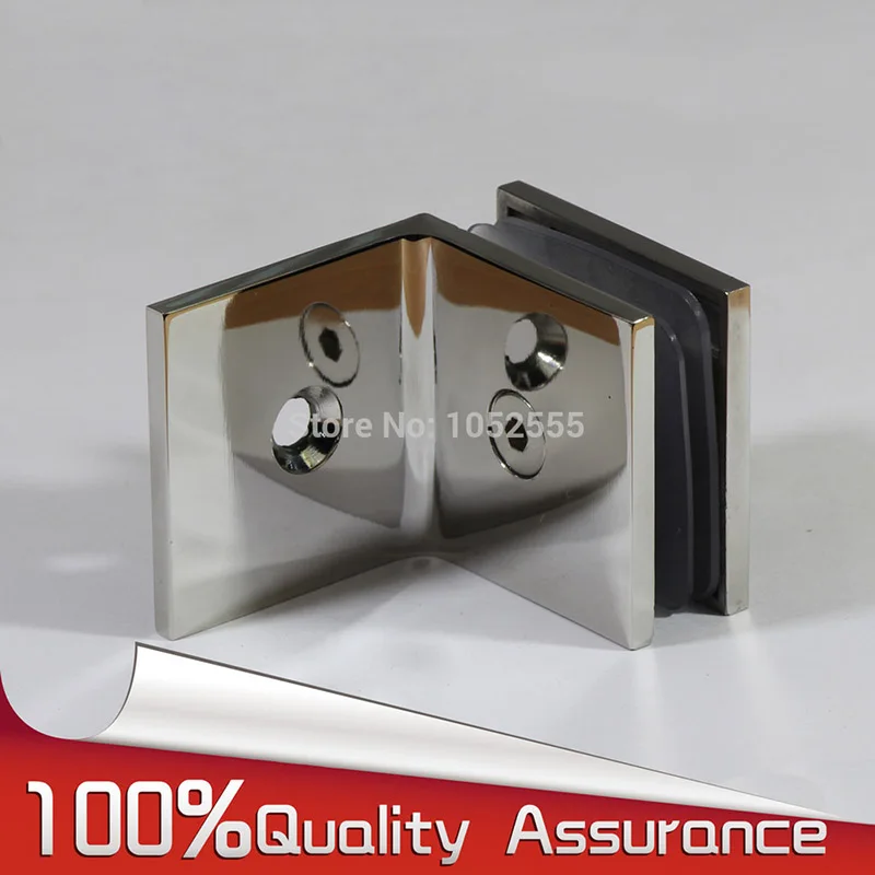

HOT 2PCS 304 Stainless Steel Precision Casting Glass Clamps 90° Wall to Glass Frameless Bathroom Glass Support Clips Brackets