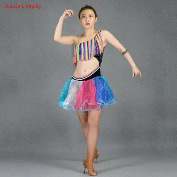 New Custom Women Latin Dance Dresses National Style Coloured Tassel Dress Salsa Rumba Dancing Stage Competition Costumes
New Custom Women Latin Dance Dresses National Style Coloured Tassel Dress Salsa Rumba Dancing Stage Competition Costumes