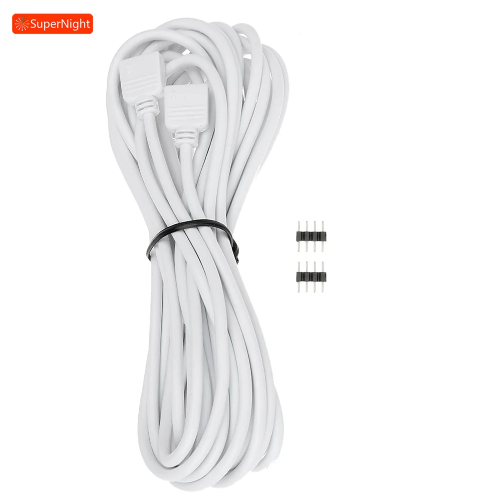 Extension Cable with Adapter 5M 4 Pin Connecting Line Connector Wire for SMD 5050 3528 Flexible RGB LED Strip Lights Lamp Band
Extension Cable with Adapter 5M 4 Pin Connecting Line Connector Wire for SMD 5050 3528 Flexible RGB LED Strip Lights Lamp Band