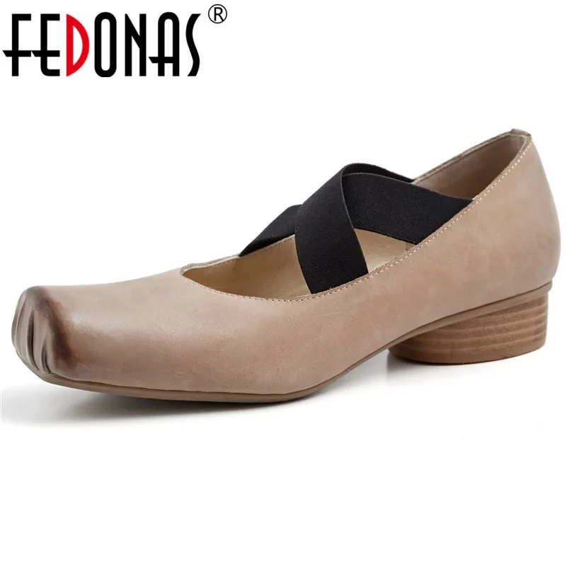 FEDONAS Retro Women Square Toe High Heels Pumps Genuine Leather Party Wedding Shoes Woman Ladies Sexy Dancing Shoes Pumps
FEDONAS Retro Women Square Toe High Heels Pumps Genuine Leather Party Wedding Shoes Woman Ladies Sexy Dancing Shoes Pumps