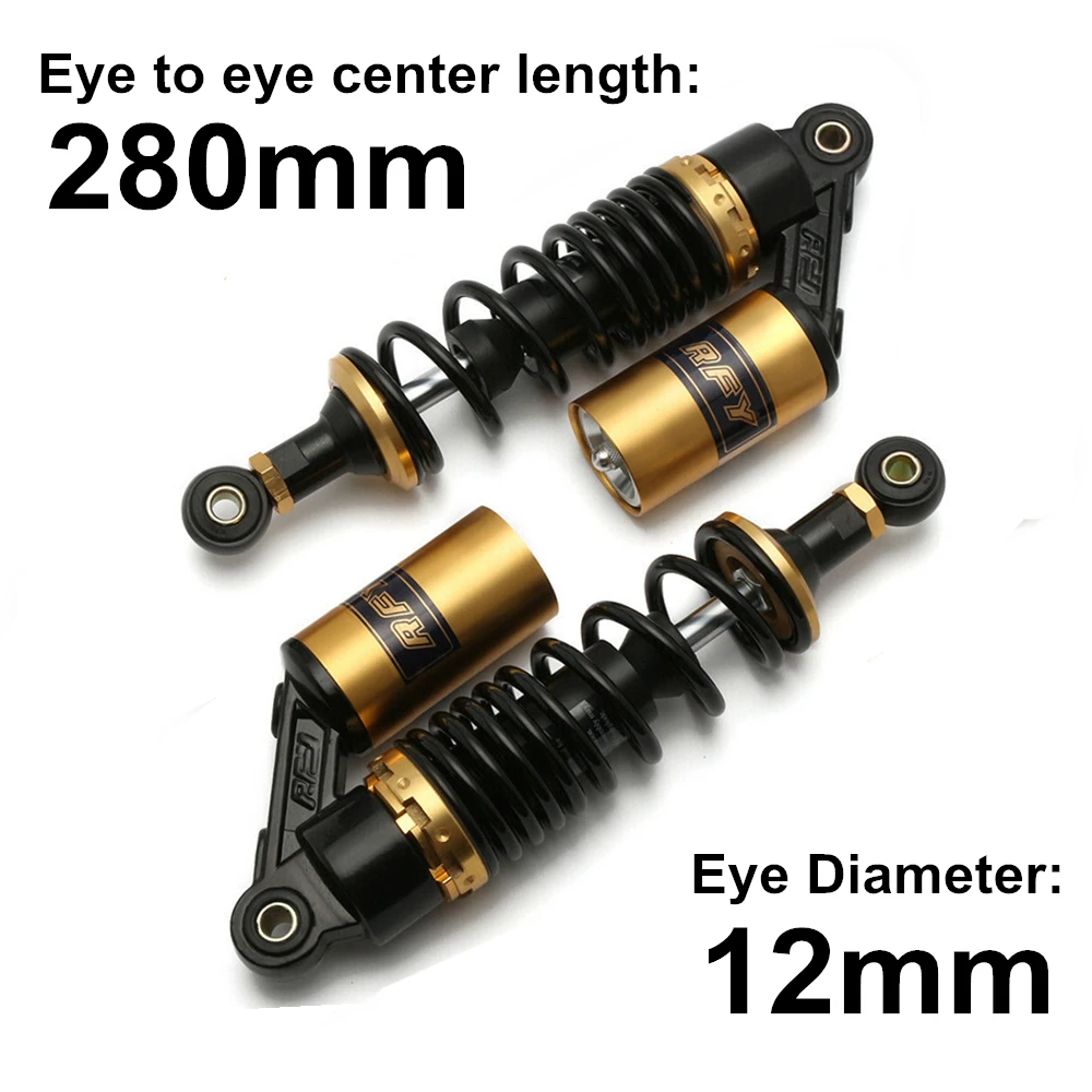 Universal 280mm 11" Eye Diameter 12mm Motorcycle Air Shock Absorber Rear Suspension For Yamaha Motor Scooter ATV Quad D15
Universal 280mm 11" Eye Diameter 12mm Motorcycle Air Shock Absorber Rear Suspension For Yamaha Motor Scooter ATV Quad D15