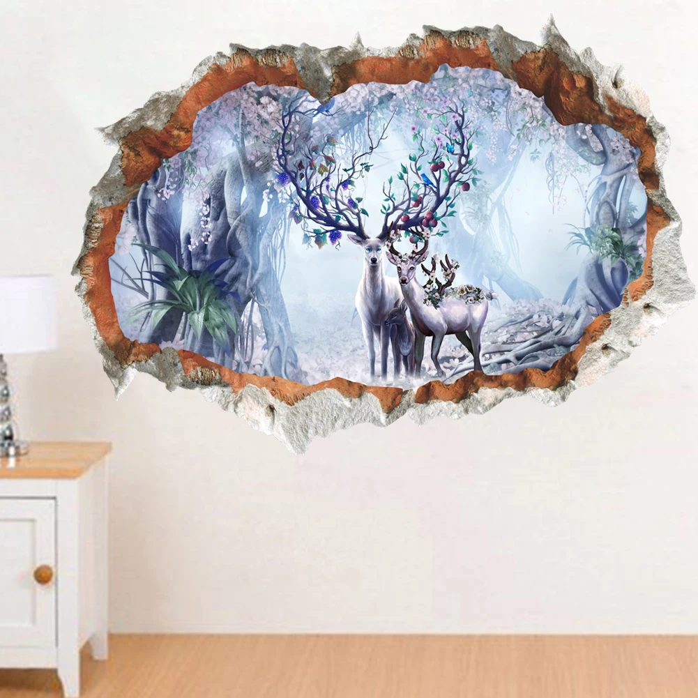 3D Broken Hole Wall Decals Forest Deer Kids Room Bedroom Home Decor Wall Decal Art Home Decor
3D Broken Hole Wall Decals Forest Deer Kids Room Bedroom Home Decor Wall Decal Art Home Decor