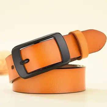 Genuine Leather Black Buckle Women All-match Belt Real Leather Cowskin Fashion Lady Jeans Waistband Quality Guarantee ZLB386 
Genuine Leather Black Buckle Women All-match Belt Real Leather Cowskin Fashion Lady Jeans Waistband Quality Guarantee ZLB386