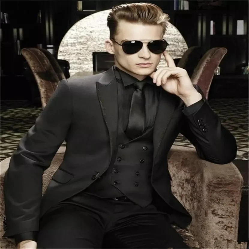 Handsome Groomsmen Peak Lapel Groom Tuxedos Mens Wedding Dress Man Jacket Blazer Prom Dinner (Jacket+Pants+Tie+Vest) A177
Handsome Groomsmen Peak Lapel Groom Tuxedos Mens Wedding Dress Man Jacket Blazer Prom Dinner (Jacket+Pants+Tie+Vest) A177