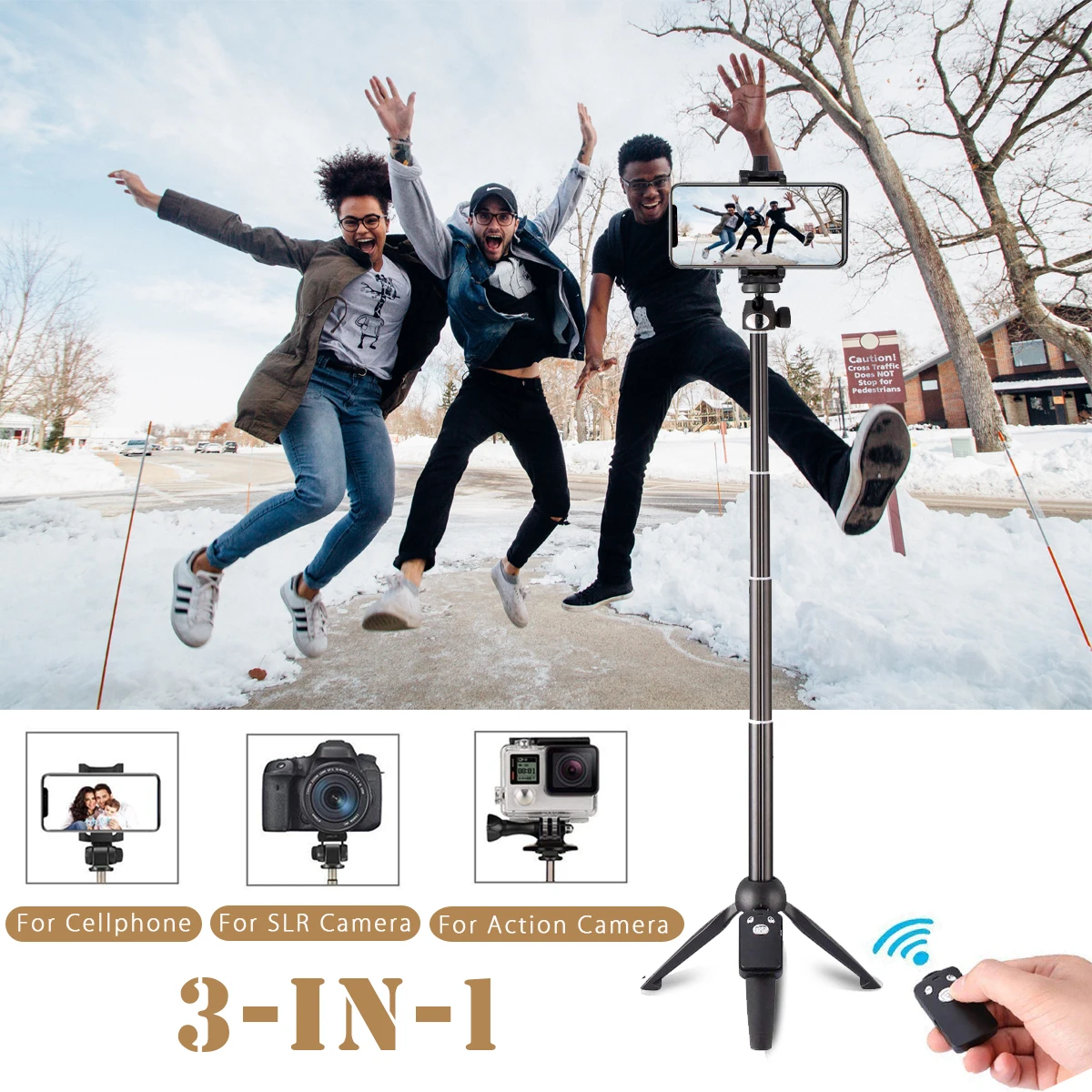 Phone Sport Camera SLR bluetooth Selfie Stick Portable Handheld Tripod Holder + Rechargable Remote Shutter + Adapter for Gopro
Phone Sport Camera SLR bluetooth Selfie Stick Portable Handheld Tripod Holder + Rechargable Remote Shutter + Adapter for Gopro