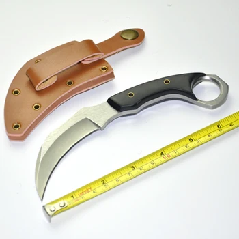 Silver color Karambit knife handmade hunting knives Fighting Claw Knife tactical survival camping Knives tool + Leather Sheath
Silver color Karambit knife handmade hunting knives Fighting Claw Knife tactical survival camping Knives tool + Leather Sheath