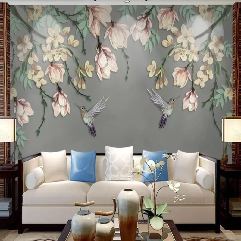 Factory direct European flower and bird background wall, TV, bedroom, living room wall 
Factory direct European flower and bird background wall, TV, bedroom, living room wall