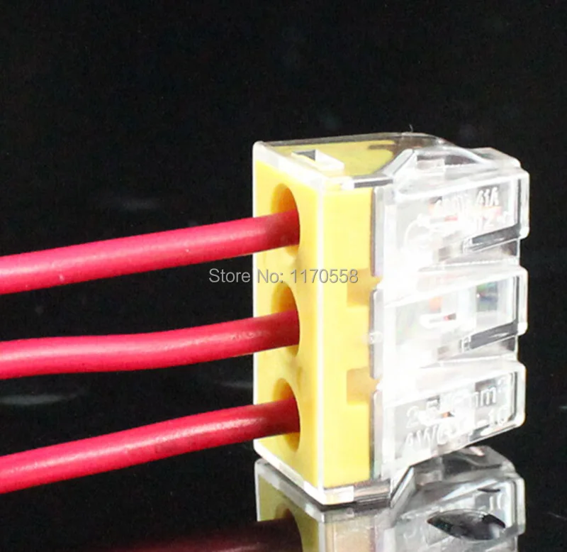 100pcs PCT-103D Push wire wiring connector For Junction box 3 pin conductor terminal block
100pcs PCT-103D Push wire wiring connector For Junction box 3 pin conductor terminal block