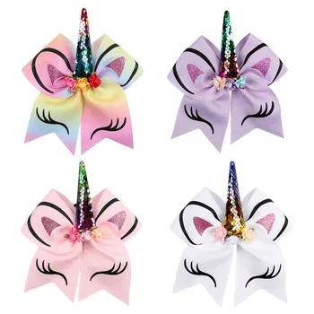 Sequin Unicorn Bows Glitter Print Flower Hair Bow With Elastic Hair Band For Girl Floral Bowknot Boutique Hair Accessories
Sequin Unicorn Bows Glitter Print Flower Hair Bow With Elastic Hair Band For Girl Floral Bowknot Boutique Hair Accessories