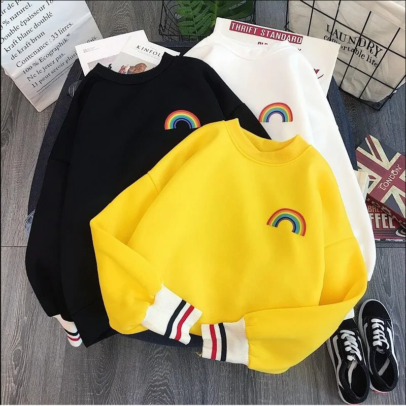 2019 Explosion Models Winter Plus Velvet Warm Lazy Women's Print Rainbow Autumn and Winter Harajuku Winter Wool Pullover
2019 Explosion Models Winter Plus Velvet Warm Lazy Women's Print Rainbow Autumn and Winter Harajuku Winter Wool Pullover