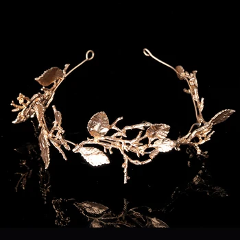 Handmade Vintage Baroque Hair Jewelry Metal Rose Gold Leaf Bride Hair Band Branch Wedding Headpieces Plant Bridal Hair Pieces
Handmade Vintage Baroque Hair Jewelry Metal Rose Gold Leaf Bride Hair Band Branch Wedding Headpieces Plant Bridal Hair Pieces