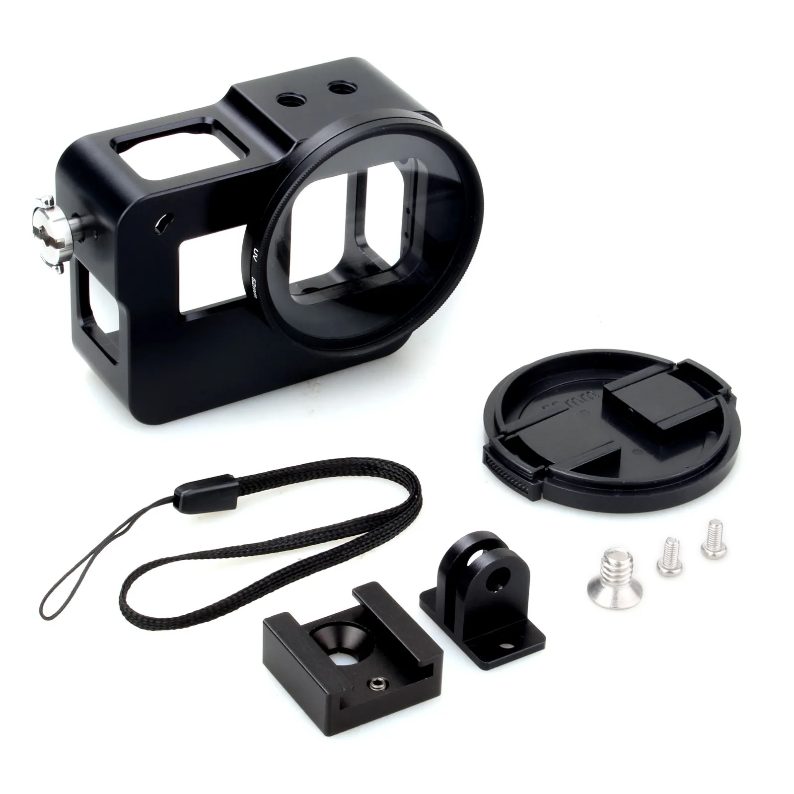 Aluminum Alloy Cage Protective Case for GoPro Hero 5 Black Camera with UV Filter and Backdoor Mount Go Pro Hero5 Accessory
Aluminum Alloy Cage Protective Case for GoPro Hero 5 Black Camera with UV Filter and Backdoor Mount Go Pro Hero5 Accessory