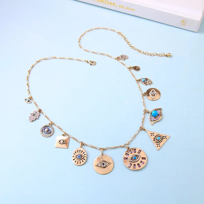 BALANBIU Hyperbole Street Style Geometric Crystal Resin Evil Eyes Pendant Necklace For Women Vintage Gold Color Fashion Jewelry
BALANBIU Hyperbole Street Style Geometric Crystal Resin Evil Eyes Pendant Necklace For Women Vintage Gold Color Fashion Jewelry