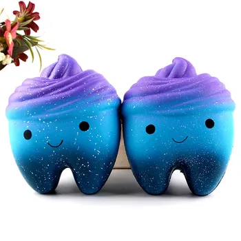 

Squishy Jumbo Cartoon Teeth Gags Practical Jokes Toys Squish Antistress Slow Rising Squeeze Squishies Toy 20S71219 drop shipping