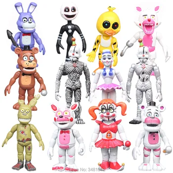 Five Nights At Freddy's PVC Action Figures FNAF Foxy Chica Bonnie Freddy Fazbear Sister Location Fazbear Figurines Kids Toys
Five Nights At Freddy's PVC Action Figures FNAF Foxy Chica Bonnie Freddy Fazbear Sister Location Fazbear Figurines Kids Toys
