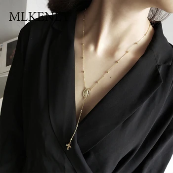 MLKENLY Charm 925 sterling silver Maria Cross pendant necklace elegant creative necklace for women festival jewelry gift
MLKENLY Charm 925 sterling silver Maria Cross pendant necklace elegant creative necklace for women festival jewelry gift