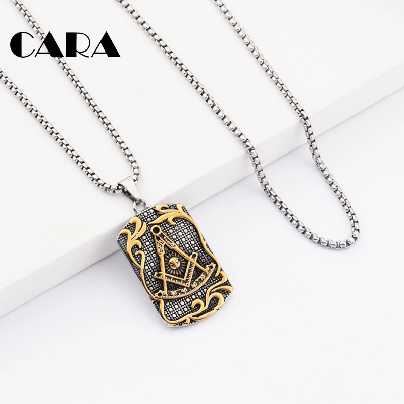 CARA NEW 2-tone Golden Free mason square necklace charm necklace 316L well polished long necklace for men jewelry CAGF0328
CARA NEW 2-tone Golden Free mason square necklace charm necklace 316L well polished long necklace for men jewelry CAGF0328
