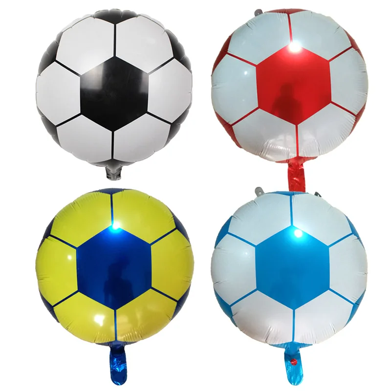 

18 inch 5 pcs 45*45cm Football/Soccer Foil Balloons DIY Birthday Baby Shower Children's Day Bar Decoration Theme Party Supplies
