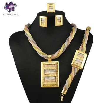 Hot 4pcs Wedding Jewelry Sets Earrings For Women Unique Bohemia gold Jewelry women necklace
Hot 4pcs Wedding Jewelry Sets Earrings For Women Unique Bohemia gold Jewelry women necklace