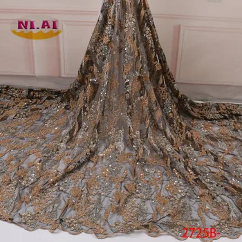 Handmade African Lace Fabric 2019 High Quality Nigerian Lace Fabrics With Beads Embroidery French Tulle Lace Fabric XY2725B-2
Handmade African Lace Fabric 2019 High Quality Nigerian Lace Fabrics With Beads Embroidery French Tulle Lace Fabric XY2725B-2