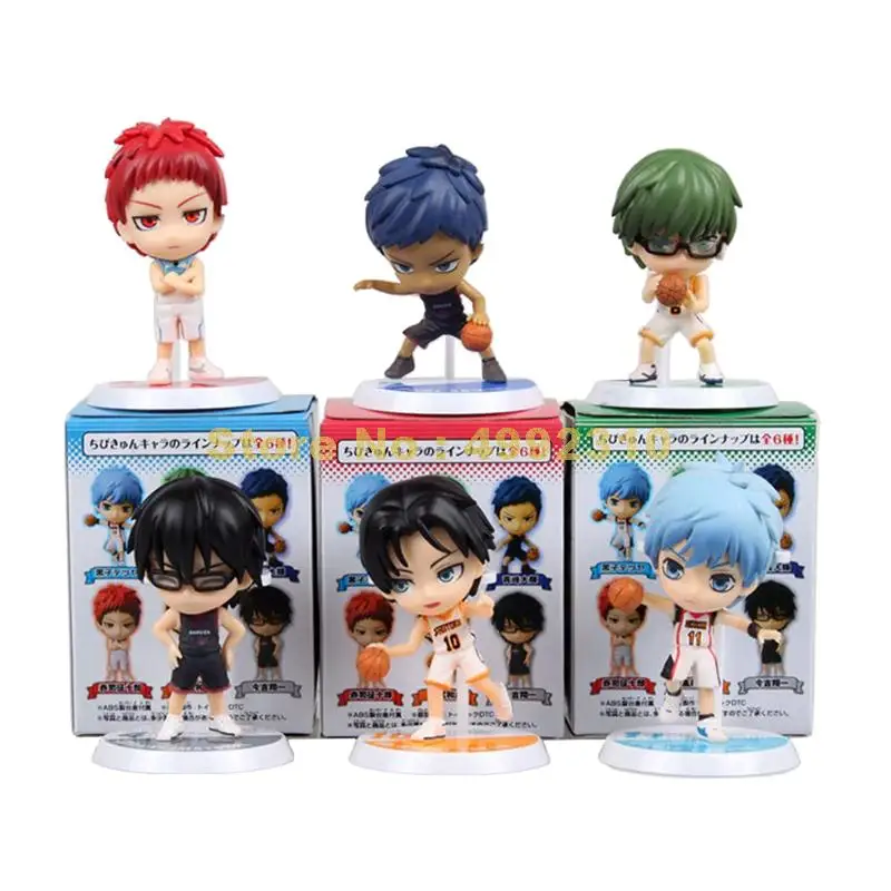 6pcs/lot kuroko's basketball kuroko no basket tetsuya kise ryota aomine daiki akashi seijuro midorima shintaro pvc action figure Toy
6pcs/lot kuroko's basketball kuroko no basket tetsuya kise ryota aomine daiki akashi seijuro midorima shintaro pvc action figure Toy