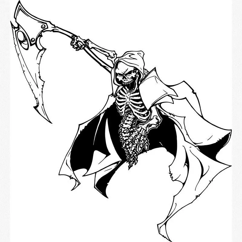 Grim Reaper Skull настенные постеры мистический серп в руке череп виниловые
