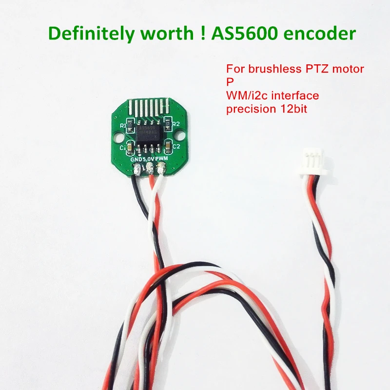Definitely worth! coded disc AS5600 encoder PWM/i2c interface,precision 12bit For brushless PTZ motor(can replace AS5048A)
Definitely worth! coded disc AS5600 encoder PWM/i2c interface,precision 12bit For brushless PTZ motor(can replace AS5048A)