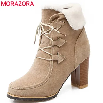 MORAZORA 2020 new arrival fashion shoes woman round toe winter snow boots lace up high heels boots popular ankle boots women
MORAZORA 2020 new arrival fashion shoes woman round toe winter snow boots lace up high heels boots popular ankle boots women