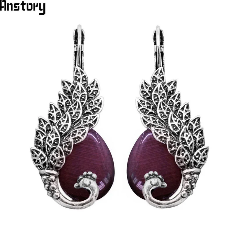 Drop Transparent Opal Peacock Earrings For Women Antique Silver Plated Vintage Look Personality Cuff Fashion Jewelry
Drop Transparent Opal Peacock Earrings For Women Antique Silver Plated Vintage Look Personality Cuff Fashion Jewelry