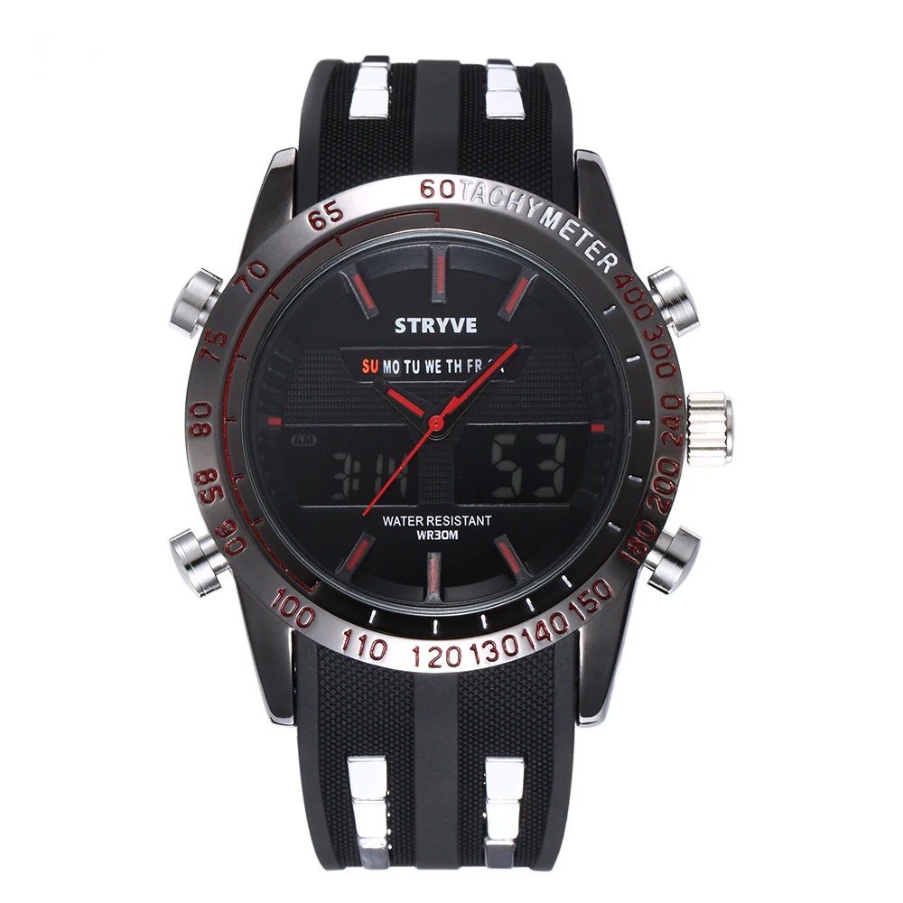 

STRYVE men watches Luxury Watches New digital 3ATM Waterproof Men's Big Dials Relojs Wristwatches Hot Sales Men's Army Watch