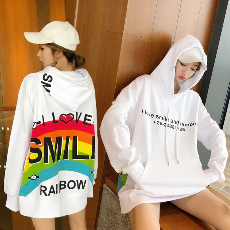 Women Rainbow Sweatshirt Fashion Long Sleeve Printed Hoodies Pullover Female Oversized Hoodie Casual Loose Hooded Pullovers
Women Rainbow Sweatshirt Fashion Long Sleeve Printed Hoodies Pullover Female Oversized Hoodie Casual Loose Hooded Pullovers