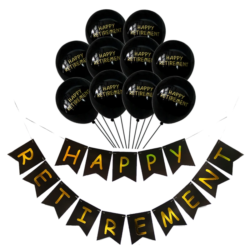 1set black swallowtail flag gold word“Happy Retirement” banner balloon for elderly celebrating party decorations for the elderly
1set black swallowtail flag gold word“Happy Retirement” banner balloon for elderly celebrating party decorations for the elderly
