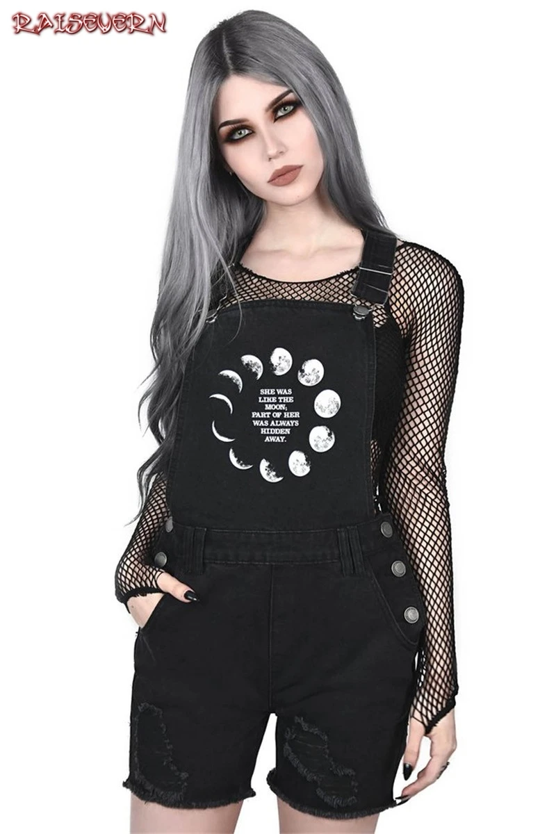 RAISEVERN Casual Jumpsuit Short Women Overall Gothic Hollow Cross Suspender Playsuit Summer Streetwear Hipster Black Romper 2019 
RAISEVERN Casual Jumpsuit Short Women Overall Gothic Hollow Cross Suspender Playsuit Summer Streetwear Hipster Black Romper 2019