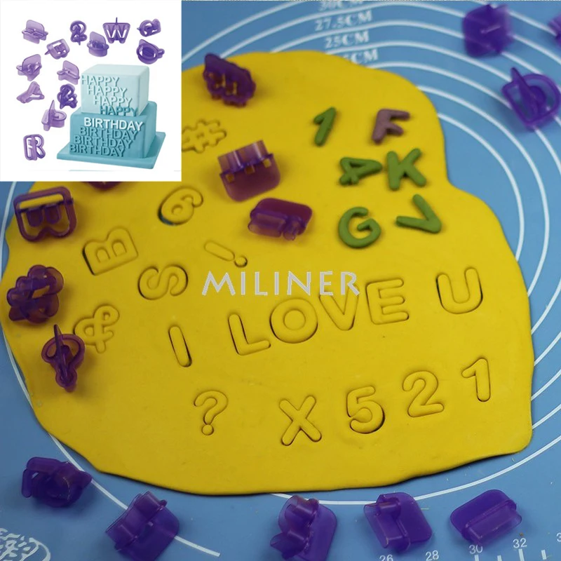 40 PCS/Lot Letters Numbers Alphabet Plastic Cake Decorating Tools Font Alphabet Cookie Biscuit Cutters Set For Birthday
40 PCS/Lot Letters Numbers Alphabet Plastic Cake Decorating Tools Font Alphabet Cookie Biscuit Cutters Set For Birthday