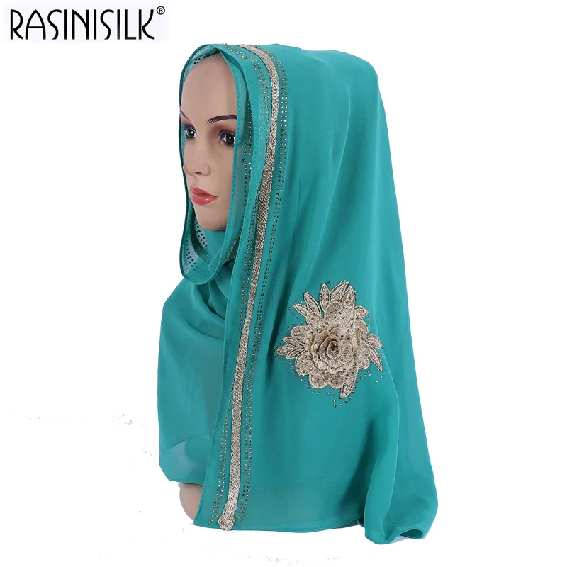 New Muslim Long Scarf Flower Arab 70*170CM Islamic Headscarf Cover Fashion Chiffon Hot Drill
New Muslim Long Scarf Flower Arab 70*170CM Islamic Headscarf Cover Fashion Chiffon Hot Drill