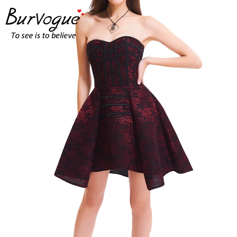 Burvogue Women's Gothic Lace Steampunk Corset Dress Waist Control Cotton Steel Boned Overbust Victorian Steampunk Corset Dress
Burvogue Women's Gothic Lace Steampunk Corset Dress Waist Control Cotton Steel Boned Overbust Victorian Steampunk Corset Dress